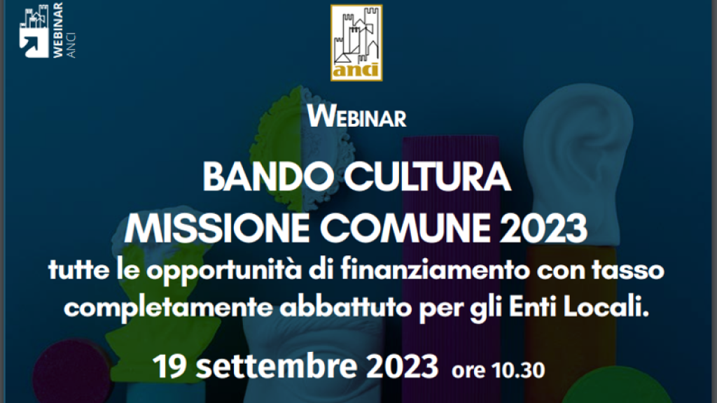 BANDO CULTURA MISSIONE COMUNE 2023 - webinar19sett