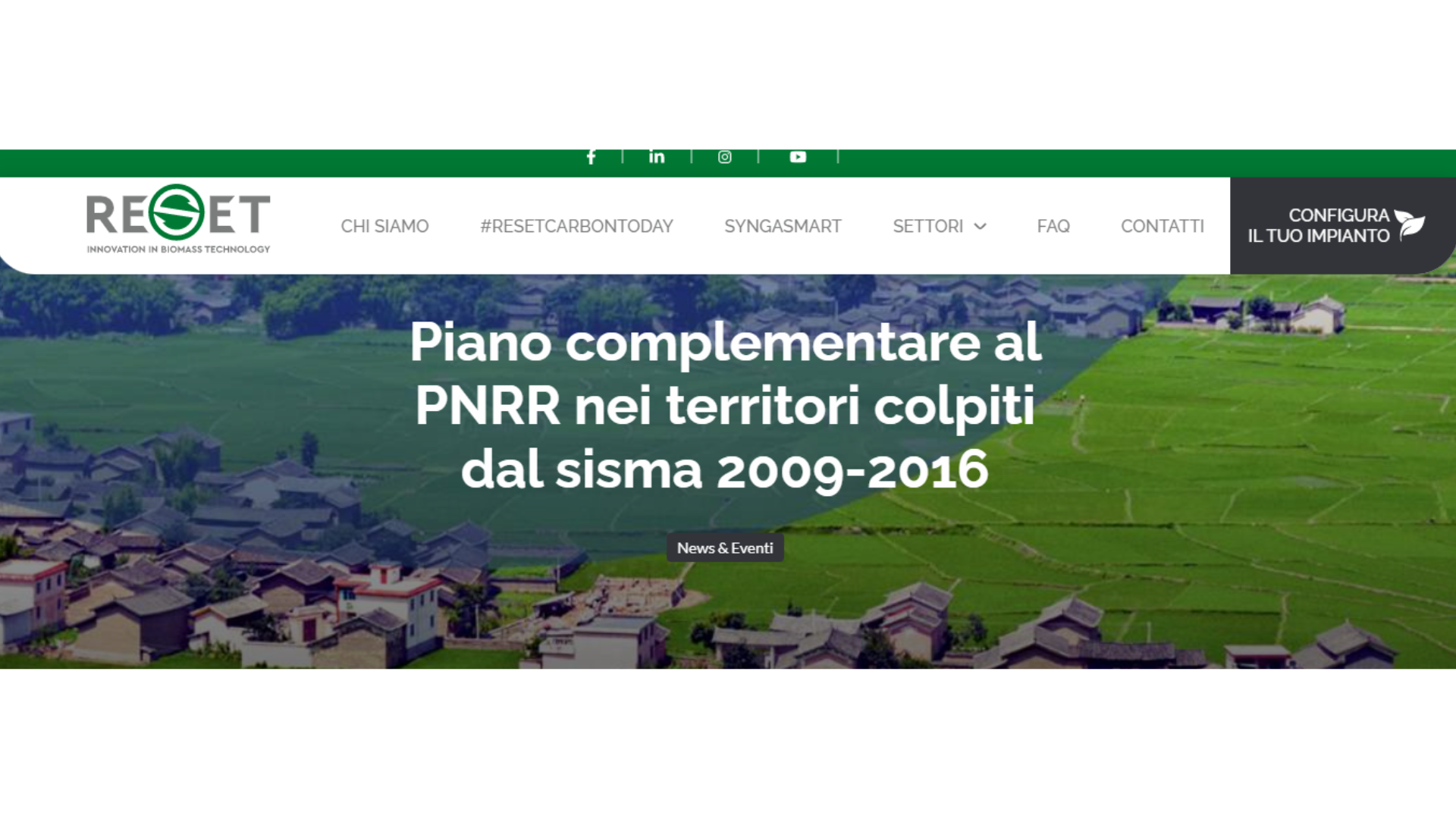 PIANO COMPLEMENTARE AL PNRR NEI TERRITORI COLPITI DAL SISMA 2009-2016